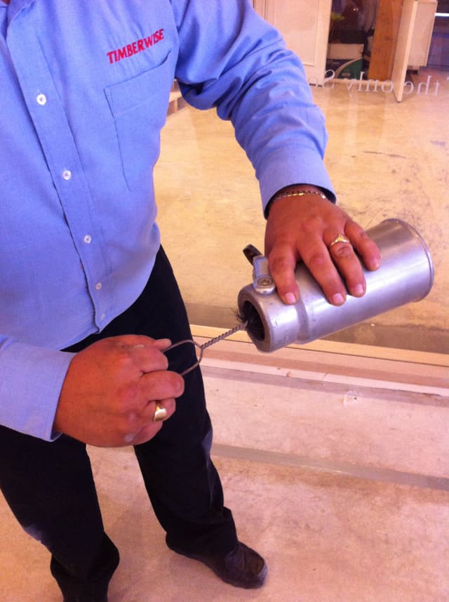 Ensuring the container is cleaned 