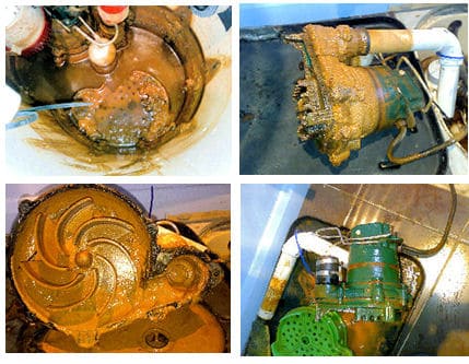 From dirty sump pump to clean serviced unit