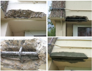 Example of concrete repair
