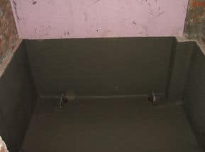 A finished waterproofed lift pit