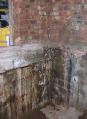 A lift pit suffering with water ingress