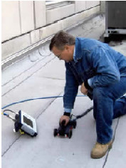 Taking an X-ray of concrete