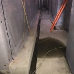 Perimeter drainage channel in basement