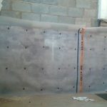 20160526_113543 Inside of a basement with membrane fitted to the walls