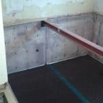 20160615_122953 Inside the basement of a pub in kent with membrane newly installed on the floor and bottom portion of the walls