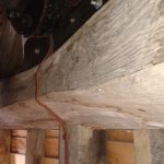 Closeup of a wooden beam