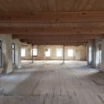 Timber beams in a building undergoing refurbishment