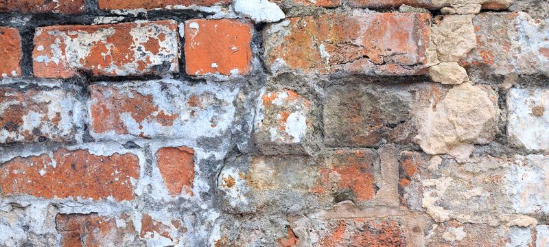 Bad pointing on external brickwork