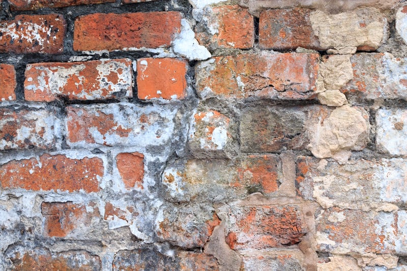 Bad pointing on external brickwork