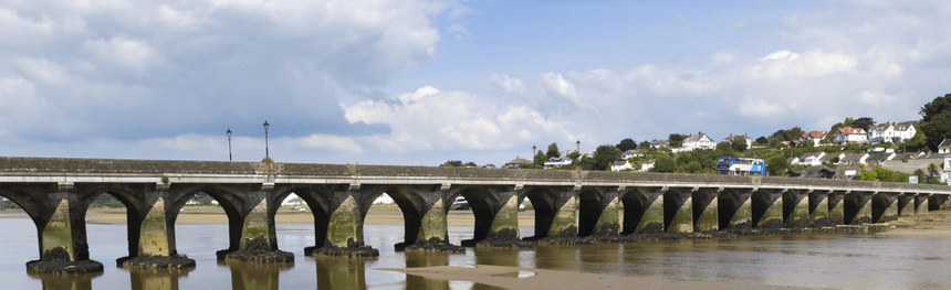 Bridge of tidal estuary in Barnstaple