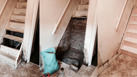 Staircase replaced due to wet rot