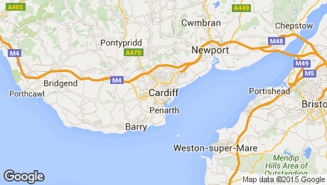 Map of Cardiff