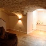 Inside a finished basement