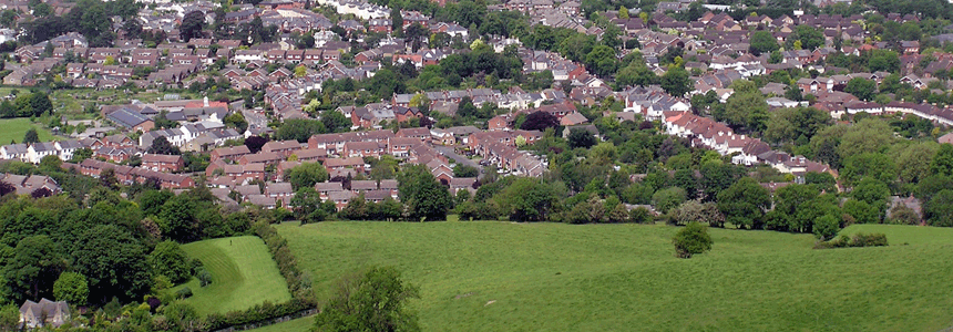 Aerial view of Cheltenham