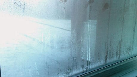 Condensation appearing on window