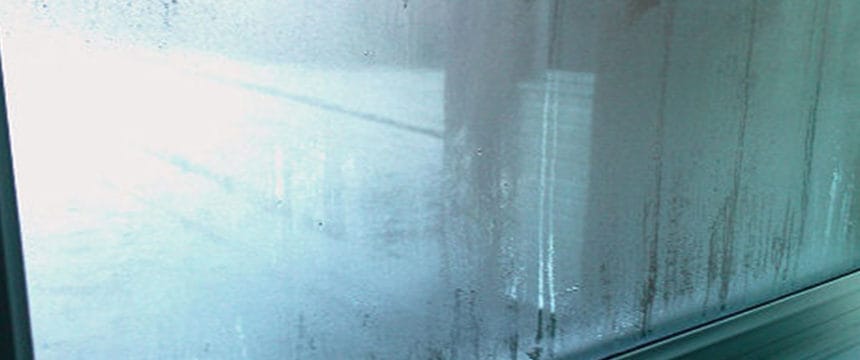 Condensation appearing on window