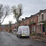 Timberwise van in a street with terraced houses
