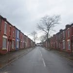 Boarded up terraced houses in Liverpool