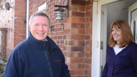 Qualified damp surveyor meeting property owner