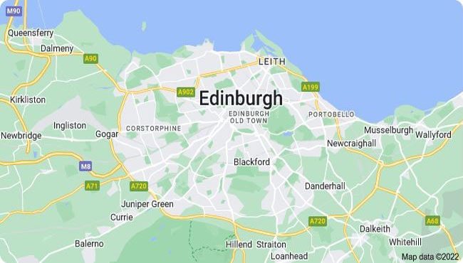 Coverage map of Edinburgh