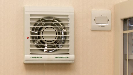 Condensation extractor fan in kitchen