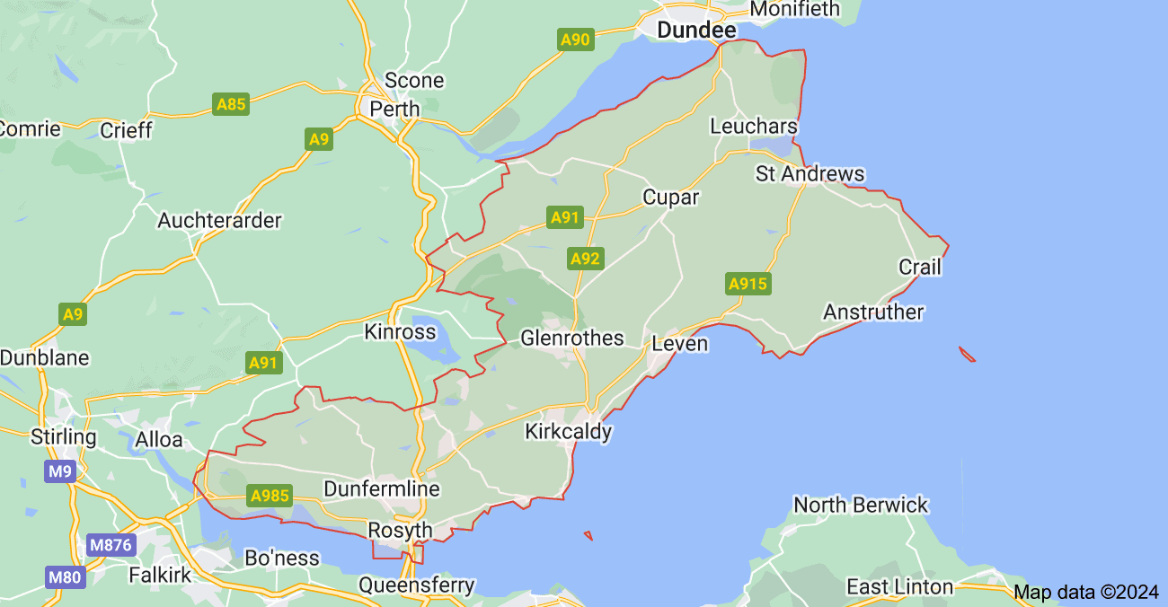 Coverage map of Glasgow