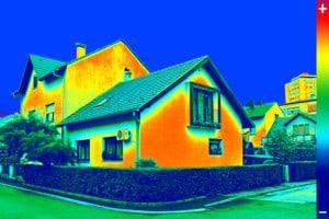 Thermal image of house