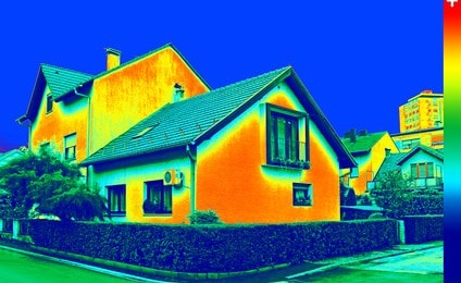 Thermal image of house