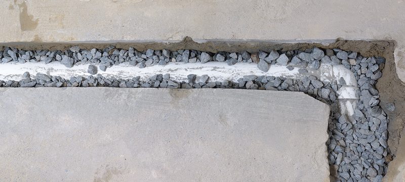 Exposed french drain