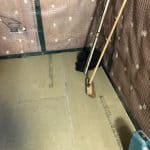 A newly fitted floating floor in a basement A newly fitted floating floor in a basement