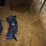 Excavating a chamber for a sump and pump Excavating a chamber for a sump pump in a basement
