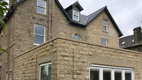 The outside of an apartment building in Harrogate