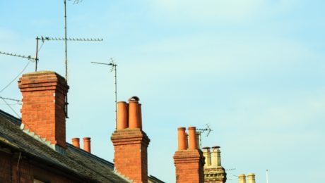 Houses with chimneys