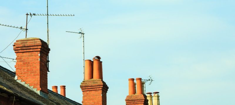 Houses with chimneys