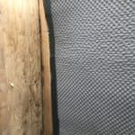 Waterproofing membrane installed on basement wall