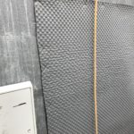 Waterproofing membrane installed on exterior basement wall