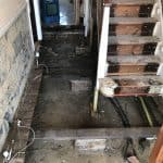 A hallway without a timber floor in place A hallway without a timber floor in place