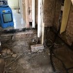 A hallway without its timber floor A hallway without its timber floor