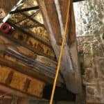 Resin repair to timer ceiling beam