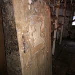 Dry rot attacking an old door Dry rot attacking an old door