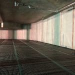 Basement floor covered in membrane