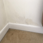 Closeup of dampness showing on an internal wall