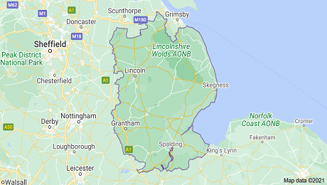 Coverage map of Lincolnshire