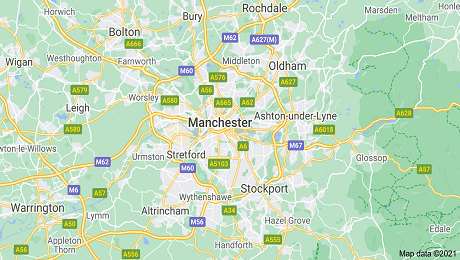 Coverage map of Manchester