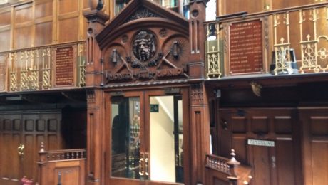 Wooden decoration inside the Mining Institute in Newcastle