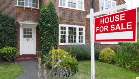 Exterior view of house for sale