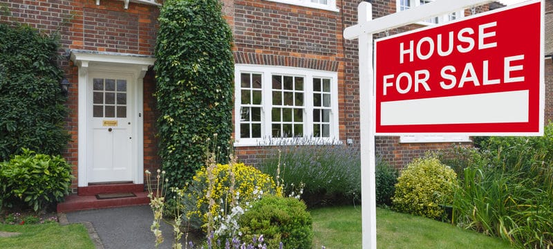 Exterior view of house for sale