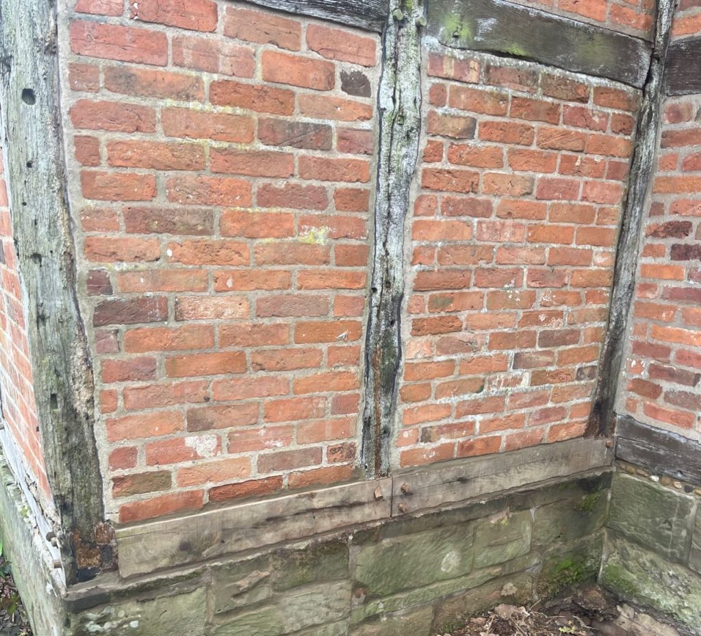 Old timber beans in a properties exterior that need replacing