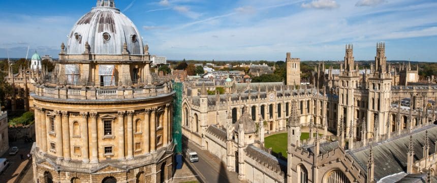Aerial view of Oxford, England