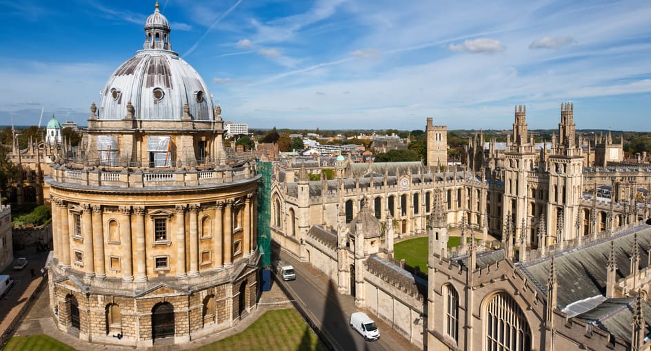 Aerial view of Oxford, England